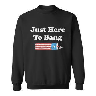 Funny Fourth Of July 4Th Of July Im Just Here To Bang Sweatshirt - Monsterry UK