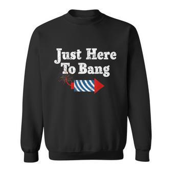 Funny Fourth Of July 4Th Of July Im Just Here To Bang Sweatshirt - Monsterry CA