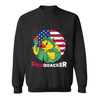 Funny Fourth Of July Usa Patriotic Firecracker Rubber Duck Funny Gift Sweatshirt - Monsterry AU