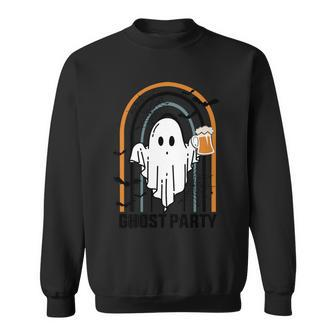 Funny Ghost Party Beer Halloween Day Retro Halloween Sweatshirt - Thegiftio UK