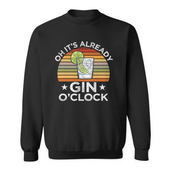 Funny Gin Tonic Lovers Quotes Oh Its Gin Oclock Men Women Sweatshirt Graphic Print Unisex - Thegiftio UK