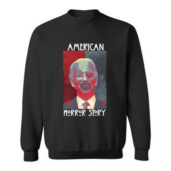 Funny Halloween American Horror Funny Anti Biden Graphic Design Printed Casual Daily Basic Sweatshirt - Thegiftio UK