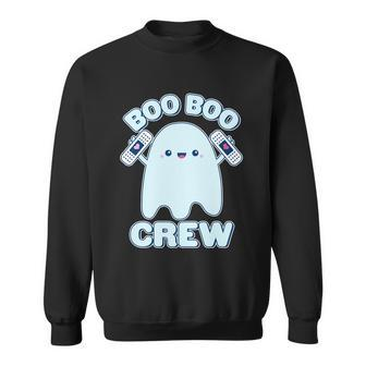 Funny Halloween Cute Halloween Boo Boo Crew Band Aid Ghost Graphic Design Printed Casual Daily Basic Sweatshirt - Thegiftio UK