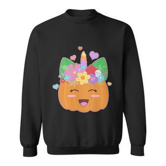 Funny Halloween Cute Halloween Unicorn Pumpkin Graphic Design Printed Casual Daily Basic Sweatshirt - Thegiftio UK