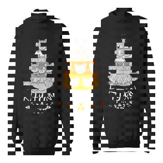 Funny Halloween Fall Cat Face Candy Corn Lover Kitty Men Women Sweatshirt Graphic Print Unisex - Thegiftio