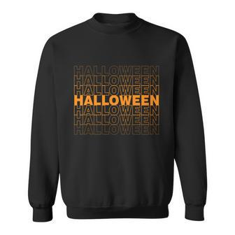 Funny Halloween Halloween Text Repeated Graphic Design Printed Casual Daily Basic V2 Sweatshirt - Thegiftio UK