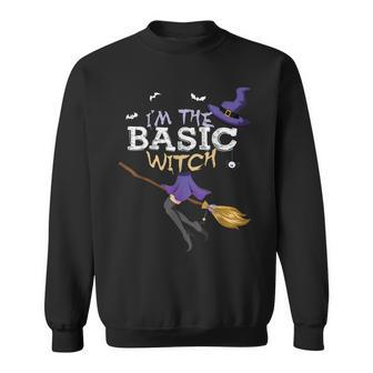 Funny Halloween Im The Basic Witch Matching Group Sweatshirt - Seseable