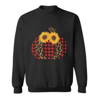 Funny Halloween Leopard Pumpkin Halloween Its Fall Yall Graphic Design Printed Casual Daily Basic Sweatshirt - Thegiftio UK