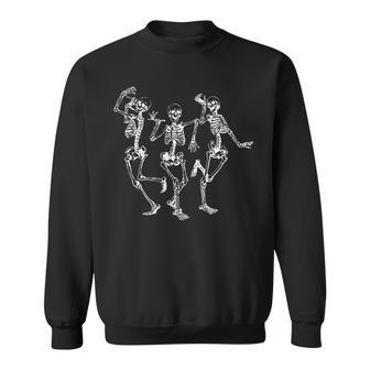 Funny Halloween Spooky Bones Skull Dancing Skeleton Sweatshirt - Seseable