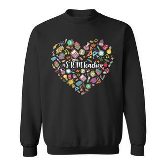 Funny Heart Stem Teacher Appreciation Welcome Back To School Sweatshirt - Thegiftio UK