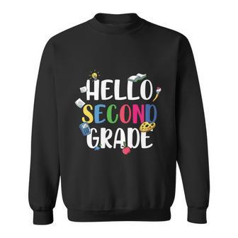 Funny Hello 2Nd Grade Back To School First Day Of School Sweatshirt - Monsterry