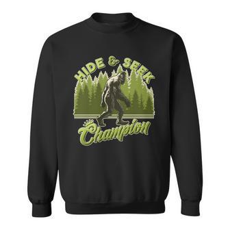 Funny Hide & Seek Champion Big Foot Sasquatch Monster Sweatshirt - Monsterry UK