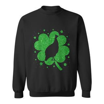 Funny Irish Shamrock Leaf Guinea Fowl Bird St Patricks Day Graphic Design Printed Casual Daily Basic Sweatshirt - Thegiftio