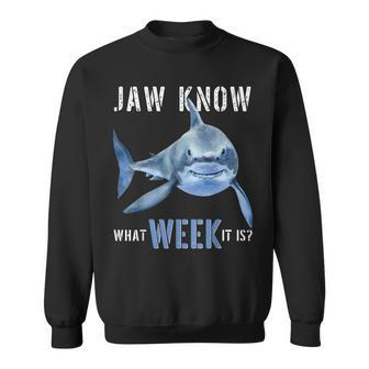 Funny Jaw Know What Week It Is Shark 2022 Funny Shark Kids Sweatshirt - Thegiftio UK