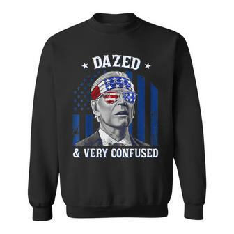 Funny Joe Biden Dazed And Very Confused 4Th Of July 2022 V3 Sweatshirt - Seseable