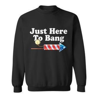 Funny July 4Th Just Here To Bang Sweatshirt - Monsterry