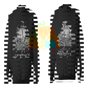 Funny Leopard Pumpkin Autumn Happy Fall Yall Girls Women Sweatshirt