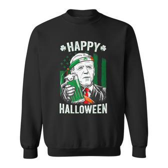Funny Leprechaun Biden Happy Halloween For St Patricks Day Graphic Design Printed Casual Daily Basic Sweatshirt - Thegiftio UK