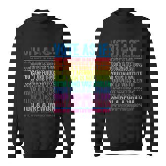 Funny Lgbt Vote As If Your Loved One Is An Immigrant Graphic Design Printed Casual Daily Basic Sweatshirt - Thegiftio
