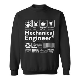 Funny Mechanical Engineer Label Sweatshirt - Monsterry AU