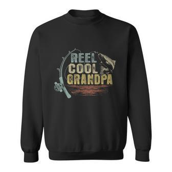 Funny Mens Funny Fishing Gift Vintage Reel Cool Grandpa Gift Sweatshirt - Thegiftio UK