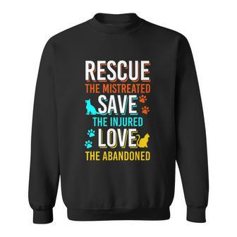 Funny Rescue Save Love Animals Adopt Gift Sweatshirt - Monsterry