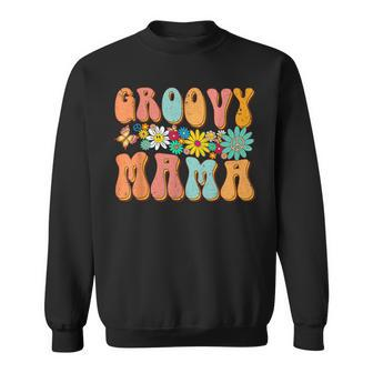 Funny Retro Groovy Birthday Family Matching Cute Groovy Mama Sweatshirt | Seseable UK