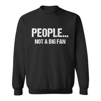 Funny Sarcastic People Not A Big Fan Funny Gift For Introvert Quote Gift Sweatshirt - Monsterry CA