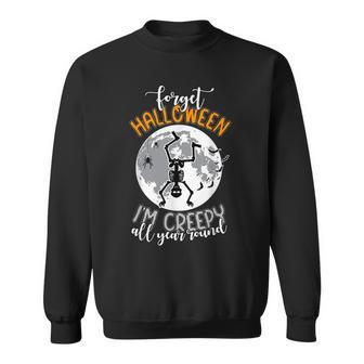 Funny Skeleton Dancing Happy Halloween Creepy Autumn Sweatshirt - Seseable