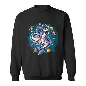 Funny Space Galaxy Astronaut Shark Sweatshirt - Monsterry CA