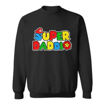 Funny Super Daddio Fathers Day Gamer Tshirt Sweatshirt - Monsterry