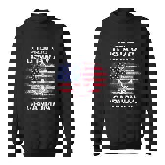 Funny Us Navy Proud Grandma Proud Us Navy Grandma Veteran Day Men Women Sweatshirt Graphic Print Unisex - Thegiftio UK