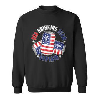 Funny Usa Drinking Team Captain American Beer Cans Sweatshirt - Monsterry UK
