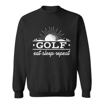 Funny Vintage Golf Eat Sleep Repeat Golfing Fan Sweatshirt - Monsterry UK
