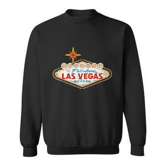 Funny Welcome To Las Vegas Classic Sign Graphic Design Printed Casual Daily Basic Sweatshirt - Thegiftio UK