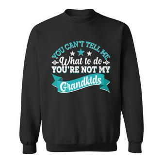 Funny You Cant Tell Me What To Do Youre Not My Grandkids Sweatshirt - Monsterry
