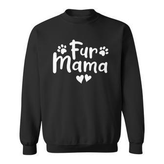 Fur Mama Paw Floral Design Dog Mom Mothers Day Sweatshirt | Mazezy