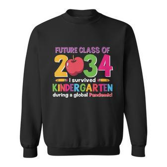 Future Class 2034 Survived Kindergarten Funny School Teacher Student Graphic Sweatshirt - Monsterry