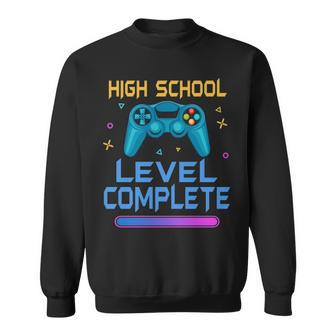 Gamer Graduate Gift High School Complete Level Sweatshirt - Thegiftio UK