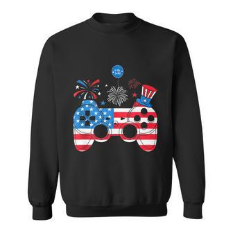 Gamer Video Gaming 4Th Of July Funny Men Boys American Flag Sweatshirt - Monsterry AU
