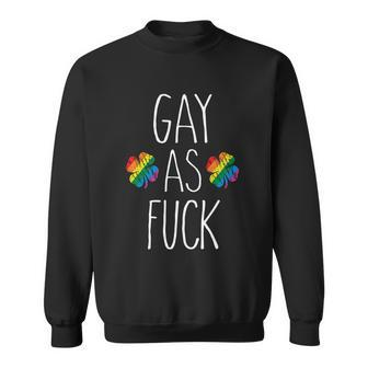 Gay As Fuck Funny Irish Lgbt Pride Gift Graphic Design Printed Casual Daily Basic Sweatshirt - Thegiftio UK
