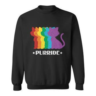 Gay Pride Cat Purride Lgbt Pride Month Sweatshirt - Monsterry UK