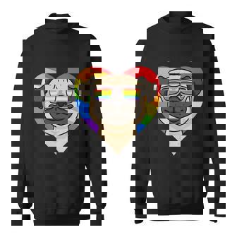 Gay Pride Lgbt Rainbow Pug Dog Pride Month Sweatshirt - Thegiftio
