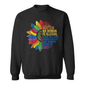 Gay Pride Science Is Real Black Lives Matter Love Is Love V3 Men Women Sweatshirt Graphic Print Unisex - Thegiftio UK
