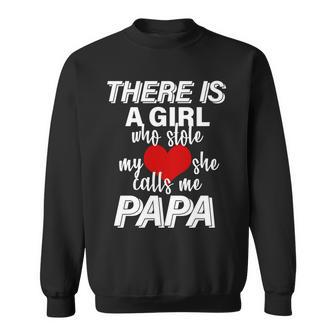 Girl Who Stole My Heat Calls Me Papa Fathers Day Tshirt Sweatshirt - Monsterry