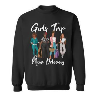 Girls Trip New Orleans For Melanin Afro Black Vacation Women Sweatshirt - Thegiftio UK