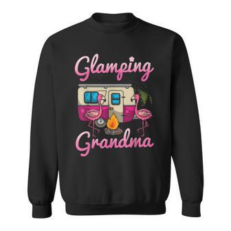 Glamping Grandma Flamingo Camping Gift Sweatshirt - Thegiftio UK