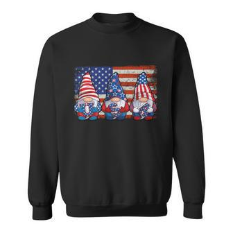 Gnomes Patriotic American Flag Cute Gnomes 4Th Of July Gift V6 Sweatshirt - Monsterry DE