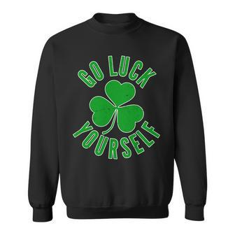 Go Luck Yourself Irish Clover Sweatshirt - Thegiftio UK