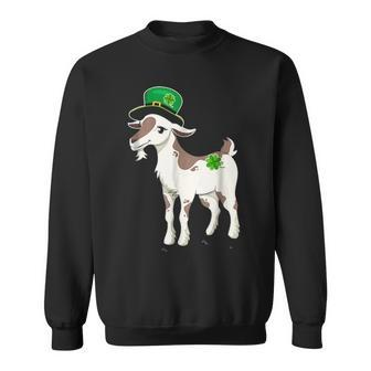 Goat Leprechaun Green Shamrock St Patricks Day Sweatshirt - Thegiftio UK